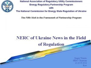 National Association of Regulatory Utility Commissioners Energy Regulatory