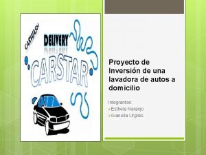 Proyecto de Inversin de una lavadora de autos