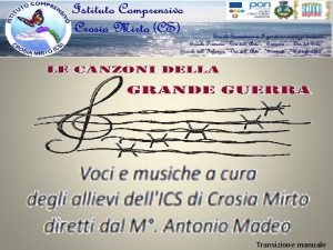 Transizione manuale Canto nato durante il Risorgimento che