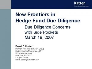New Frontiers in Hedge Fund Due Diligence Concerns