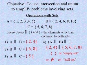 Simplify union and intersection