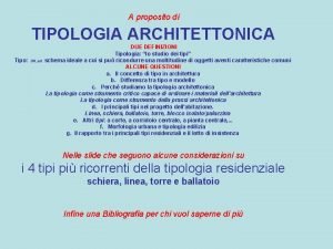 Tipologia architettonica