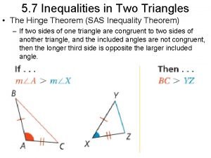 5-7 inequalities in two triangles