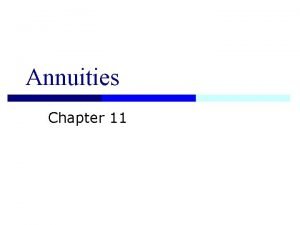 Annuity definition