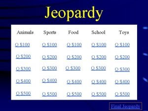 Animal farm jeopardy