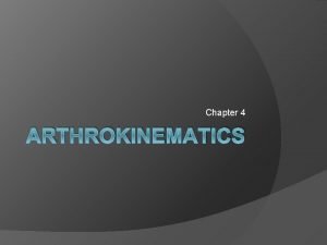 Chapter 4 ARTHROKINEMATICS Points to Remember Normal end