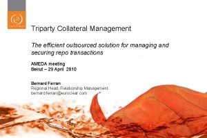 Triparty collateral management