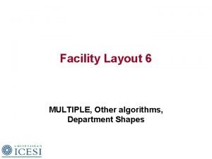 Multifloor plant layout evaluation developed by