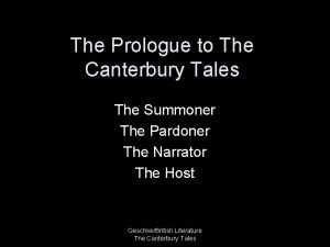 Summoner canterbury tales