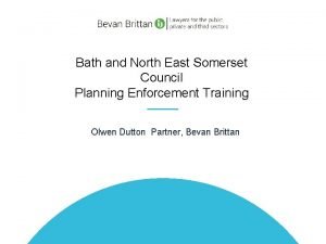 Bath and North East Somerset Council Planning Enforcement