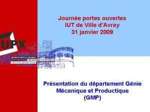 Journe portes ouvertes IUT de Ville dAvray 31