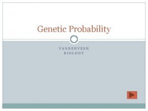 Genetic Probability VANDERVEER BIOLOGY Gateway Teachers Students Teachers