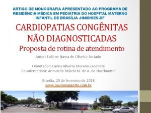 ARTIGO DE MONOGRAFIA APRESENTADO AO PROGRAMA DE RESIDNCIA