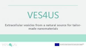 VES 4 US Extracellular vesicles from a natural