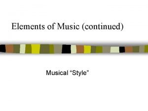 8 elements of music
