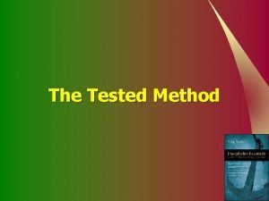 The Tested Method Ministry Based Strategy of Disciplemaking