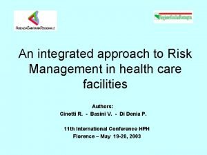Risk management in hospital