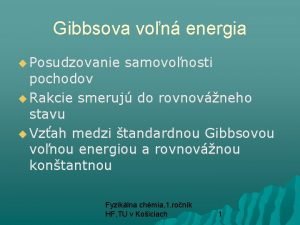 Gibbsova energie