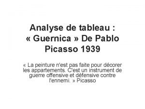 Guernica picasso analyse