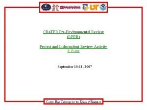 CRa TER PreEnvironmental Review IPER Project and Independent