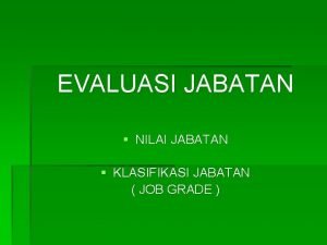 Nilai jabatan Nilai jabatan