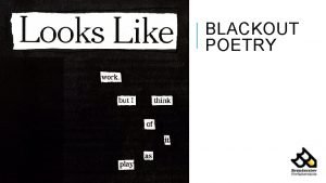 BLACKOUT POETRY HVEM HVAD OG HVOR OPLSNING Brnderslev