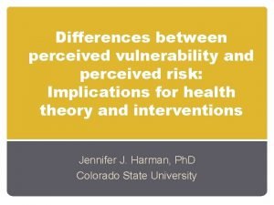 Jennifer harman colorado state university