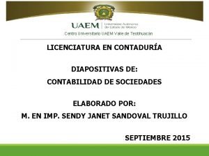 Centro Universitario UAEM Valle de Teotihuacn LICENCIATURA EN