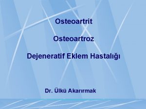 Osteoartroz