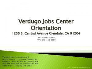 Verdugo job center