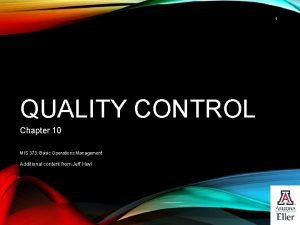 Operations management chapter 10 quality control solutions