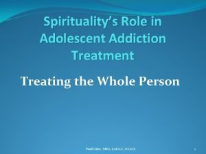 Spirituality and addiction