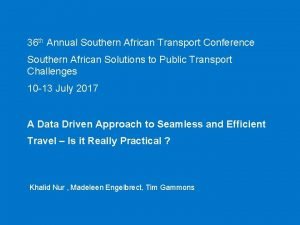 Seamless southern africa