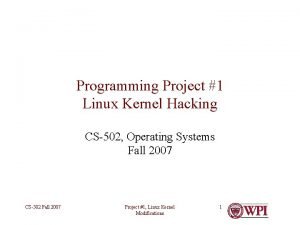 Linux kernel programming part 2 Linux kernel programming part 2