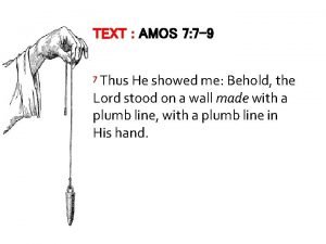 Amos 7:7-9