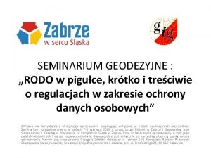 SEMINARIUM GEODEZYJNE RODO w piguce krtko i treciwie