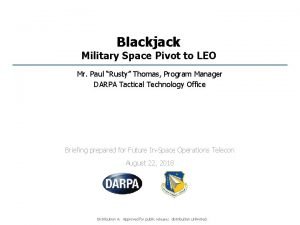 Darpa blackjack