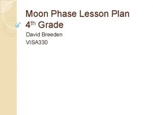 Moon phase lesson plan