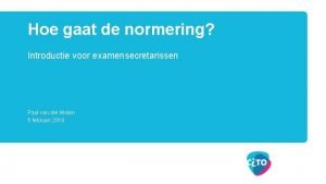 Examen normering