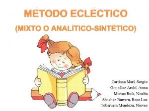 Metodo fonetico analitico sintetico lectoescritura