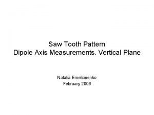 Saw Tooth Pattern Dipole Axis Measurements Vertical Plane