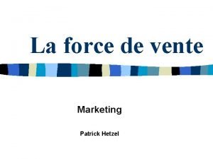 Force de vente marketing