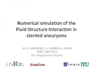 Numerical simulation of the FluidStructure Interaction in stented