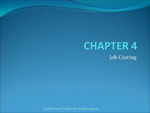 Chapter 4 job costing
