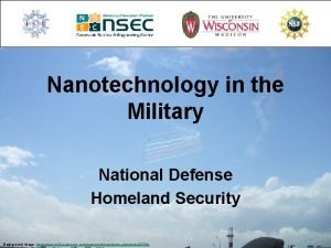 Nanosystems in security and defence