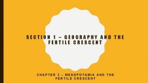 Geography of the fertile crescent