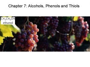 Chapter 7 Alcohols Phenols and Thiols Nomenclature of