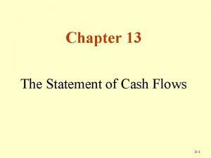 The statement of cash flows classifies items as