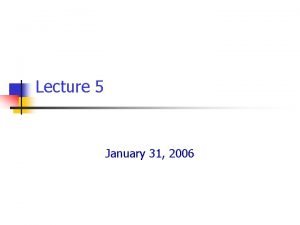 January 31 2006