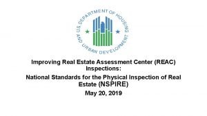 Real estate assessment center